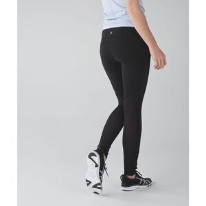 LULULEMON Speed Tight IV Black Ankle  Pocket Ruching Size 4 Activewear Athletica